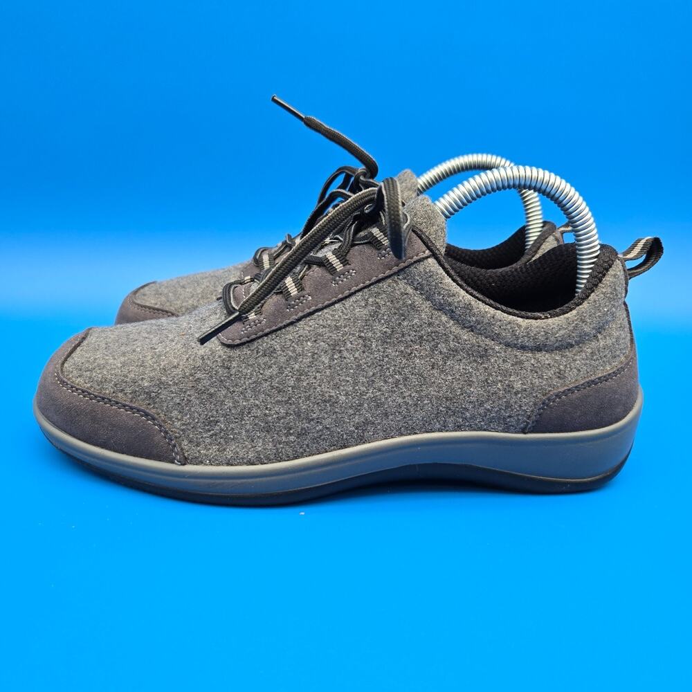 Orthofeet Sierra Women’s Shoes Gray Felt Wide D US 7.5 Comfort Walking